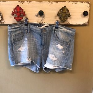Loft distressed denim shorts size